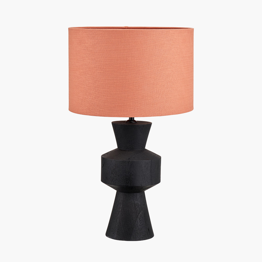 Koa Black Mango Wood Contemporary Table Lamp - Base Only